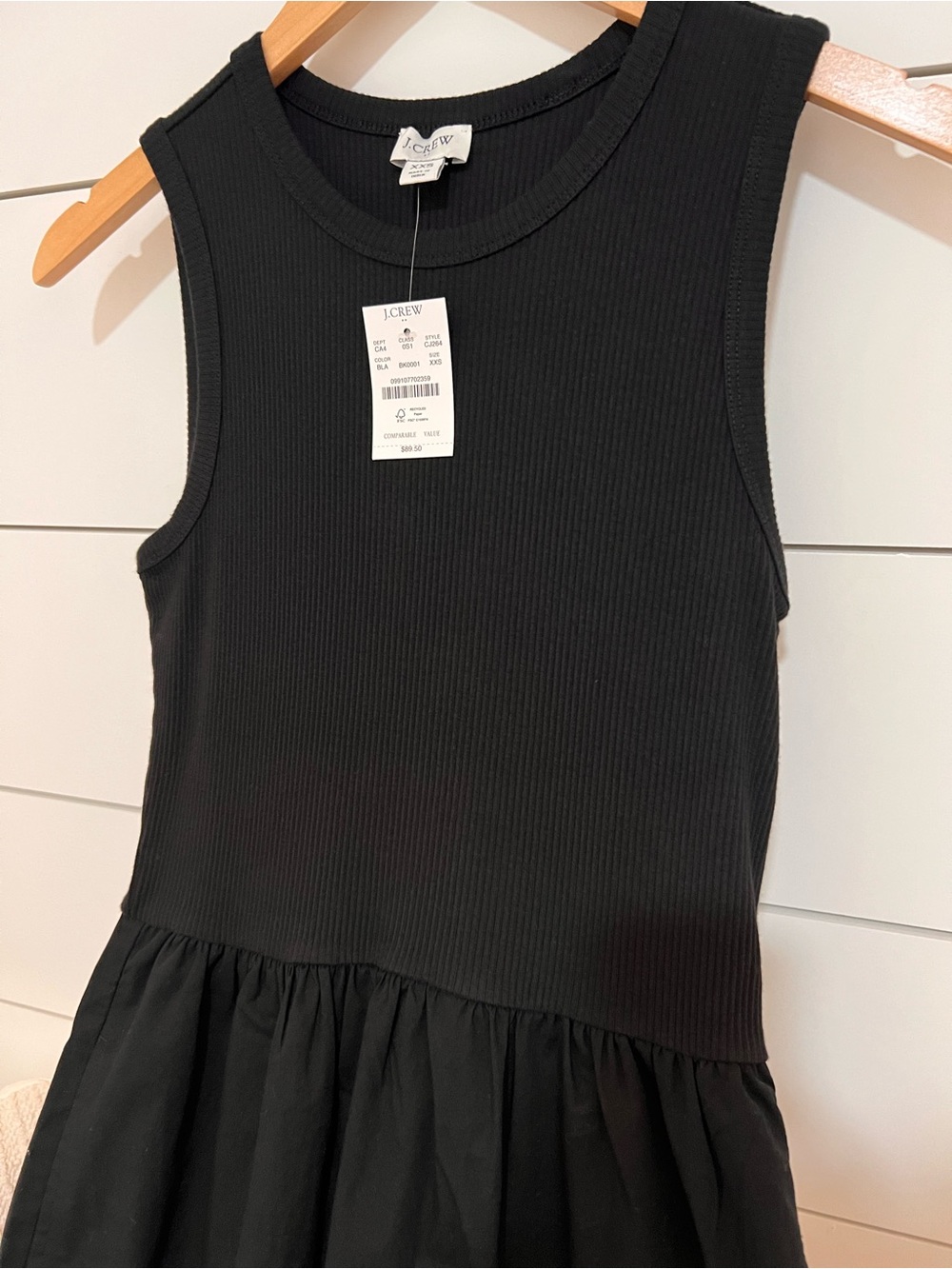 J.Crew Factory Black Ribbed Mixy Midi Dress New NWT XXS Preppy Fall Casual